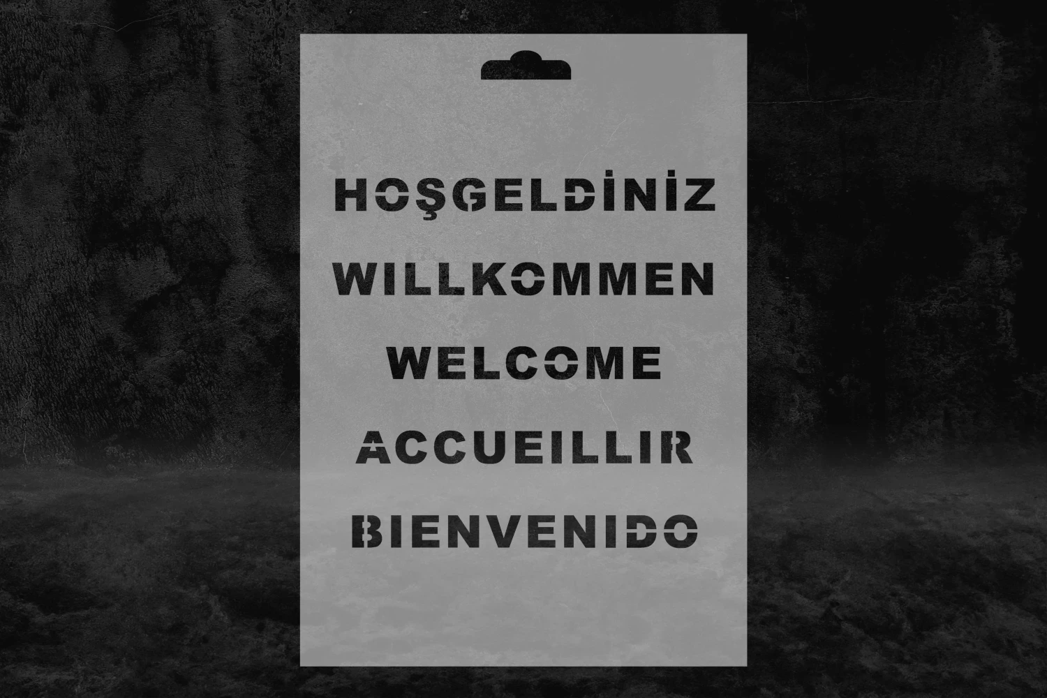 Farklı Dillerde Karşılama Stencil Kalıbı, Hoşgeldiniz Stencil görsel 2